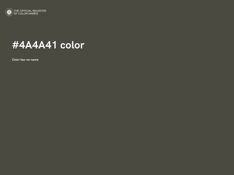 #4A4A41 color image