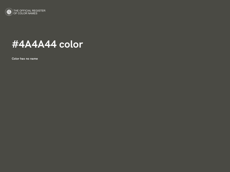 #4A4A44 color image