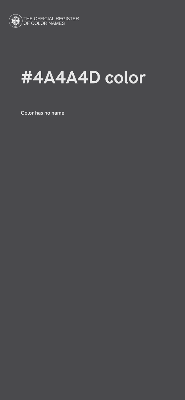 #4A4A4D color image