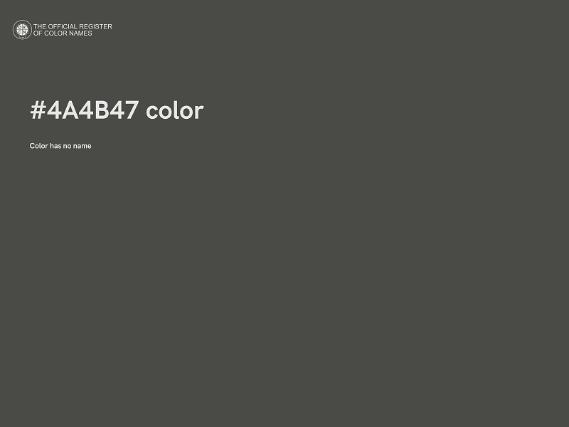 #4A4B47 color image