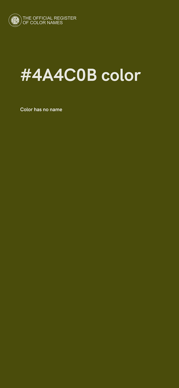 #4A4C0B color image