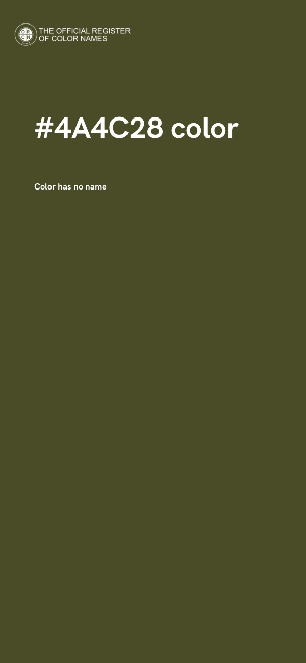 #4A4C28 color image
