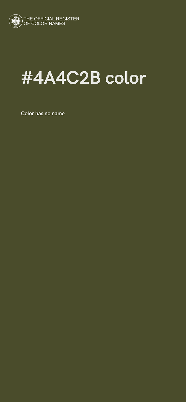 #4A4C2B color image