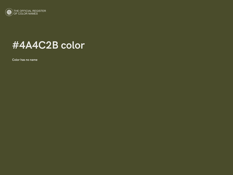 #4A4C2B color image