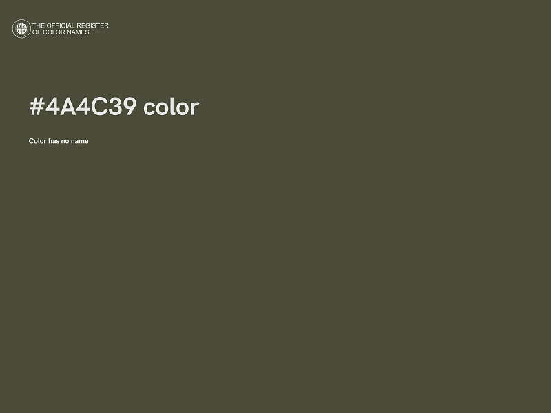 #4A4C39 color image