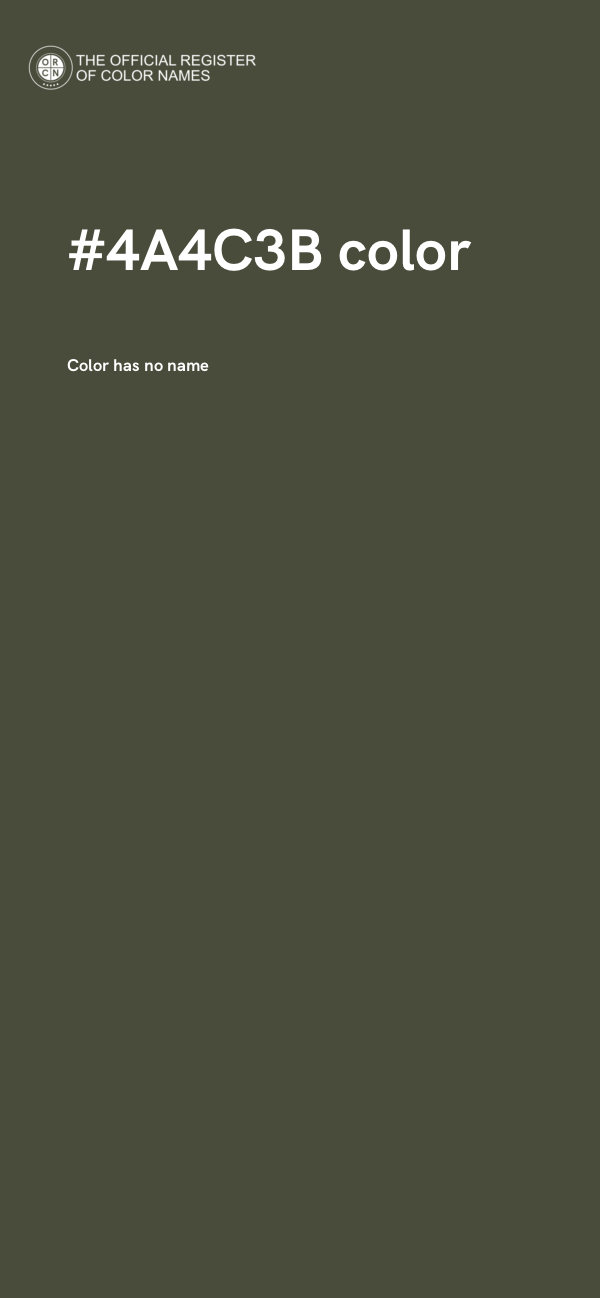 #4A4C3B color image