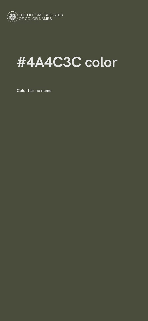 #4A4C3C color image