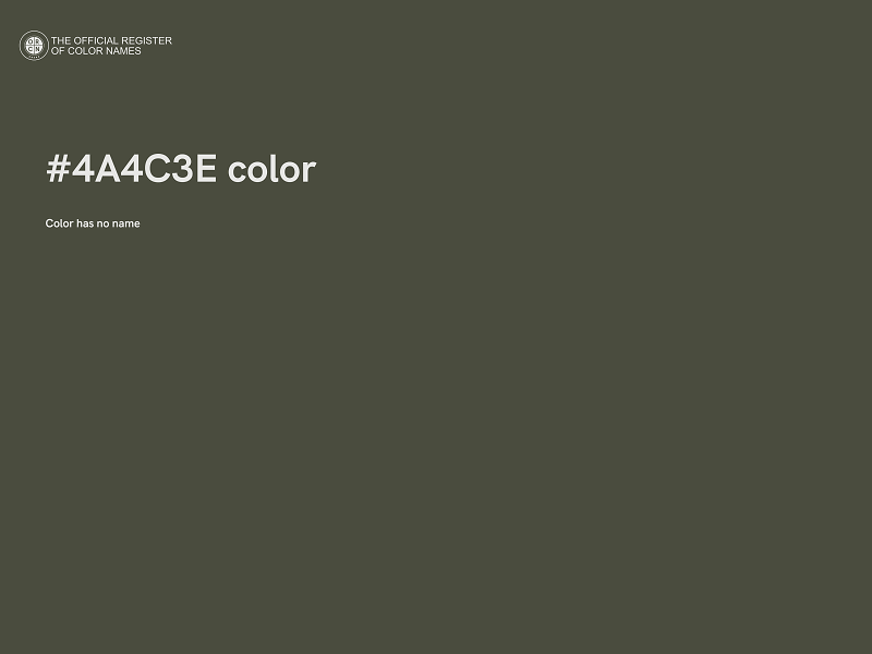 #4A4C3E color image