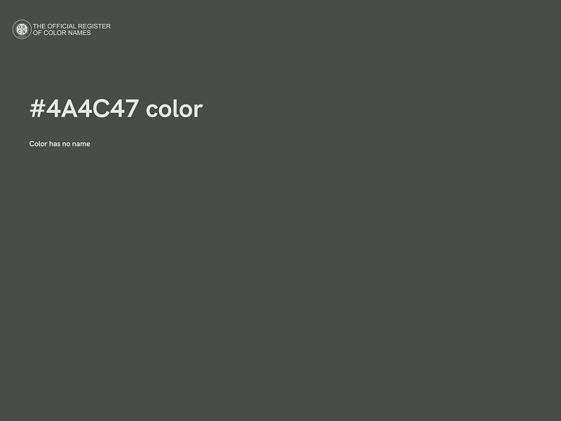 #4A4C47 color image