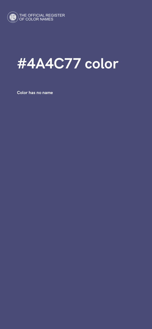 #4A4C77 color image