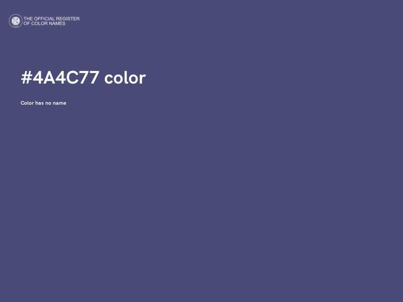 #4A4C77 color image