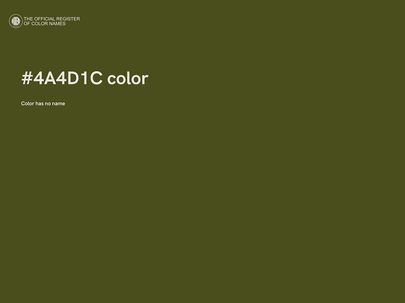 #4A4D1C color image