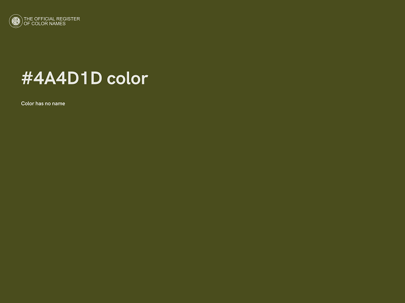 #4A4D1D color image