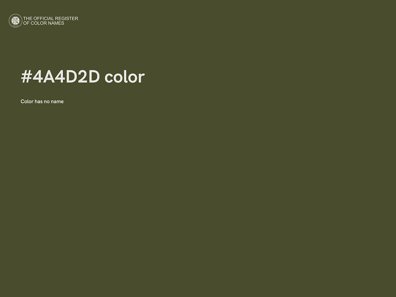 #4A4D2D color image