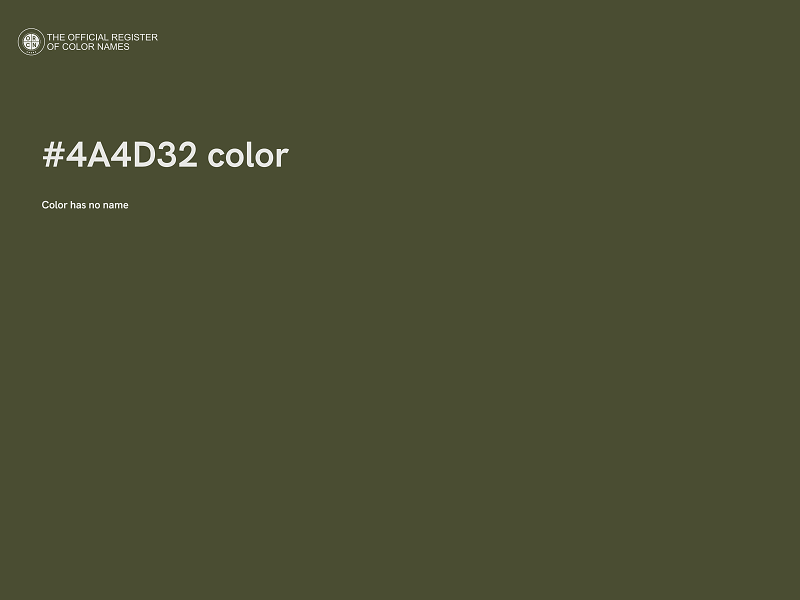 #4A4D32 color image