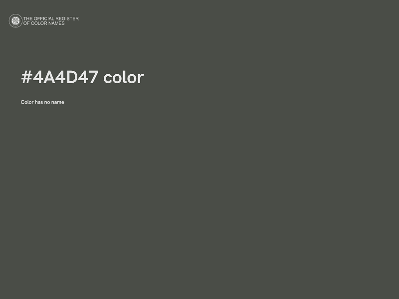 #4A4D47 color image