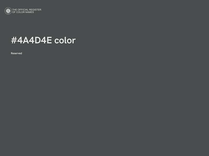 #4A4D4E color image