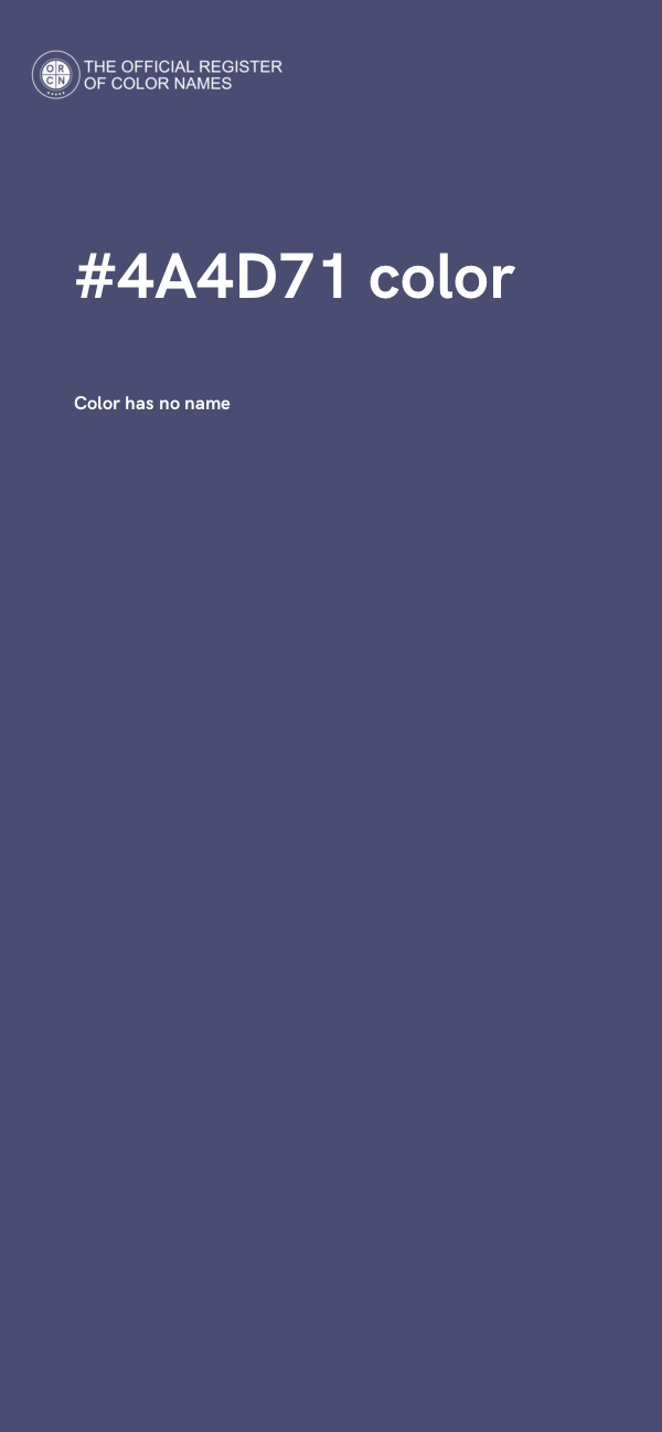 #4A4D71 color image