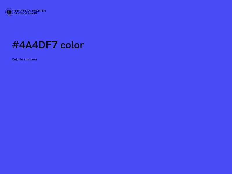 #4A4DF7 color image