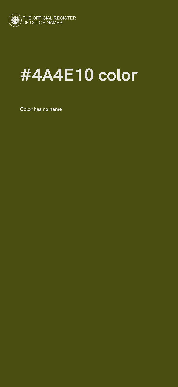 #4A4E10 color image