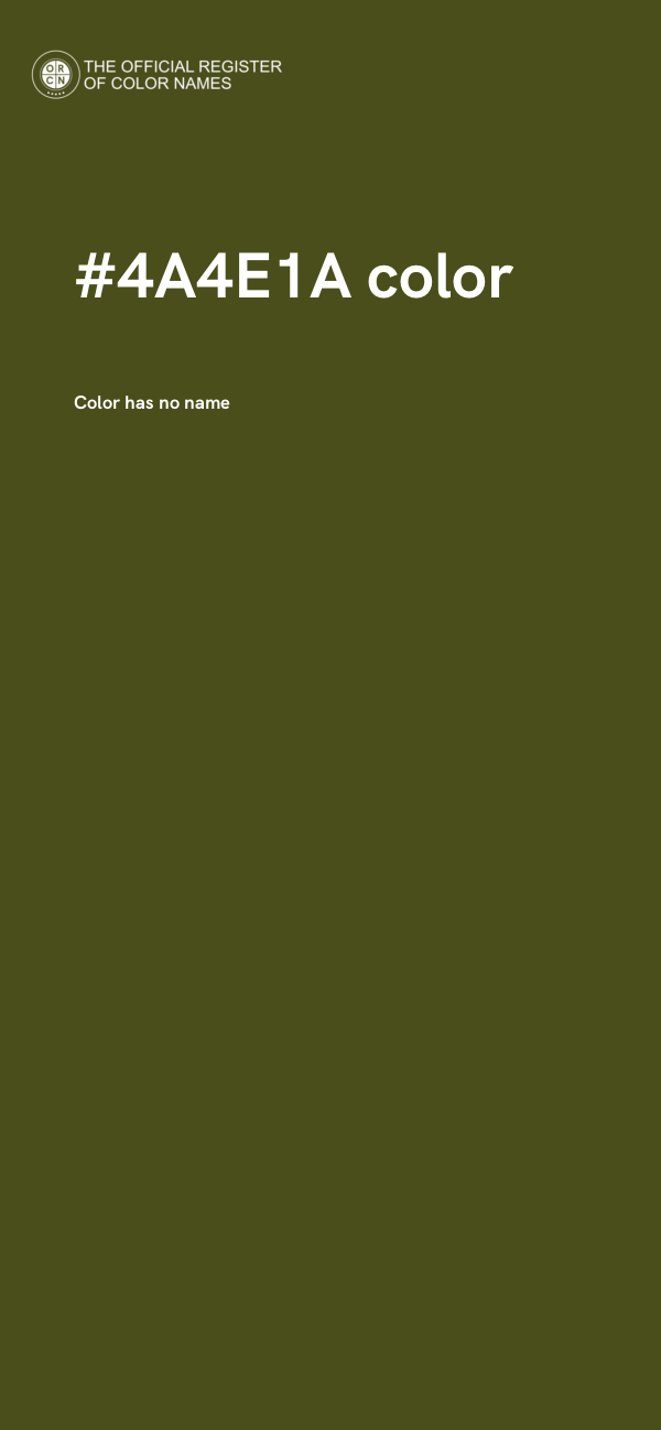 #4A4E1A color image