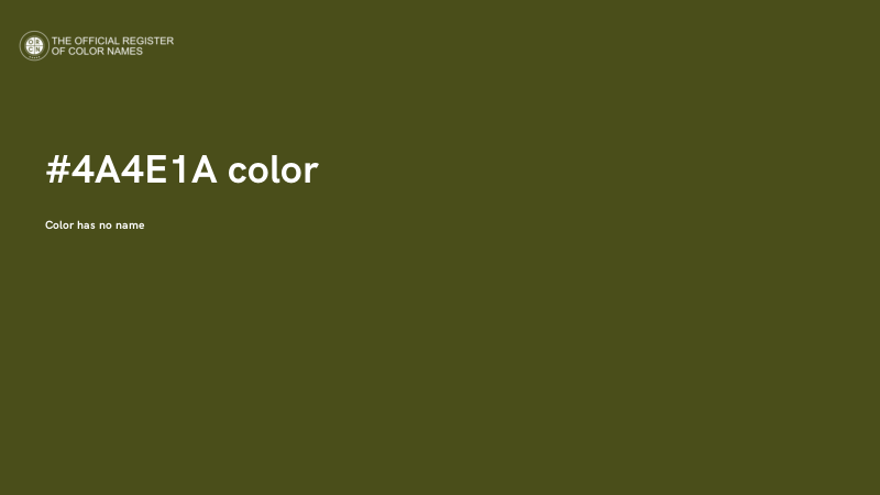 #4A4E1A color image