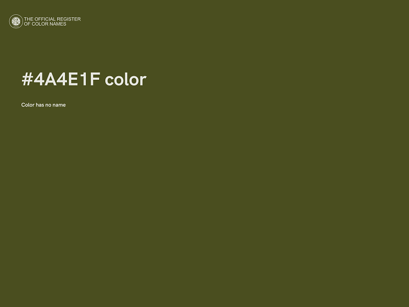 #4A4E1F color image