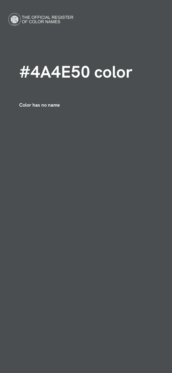 #4A4E50 color image