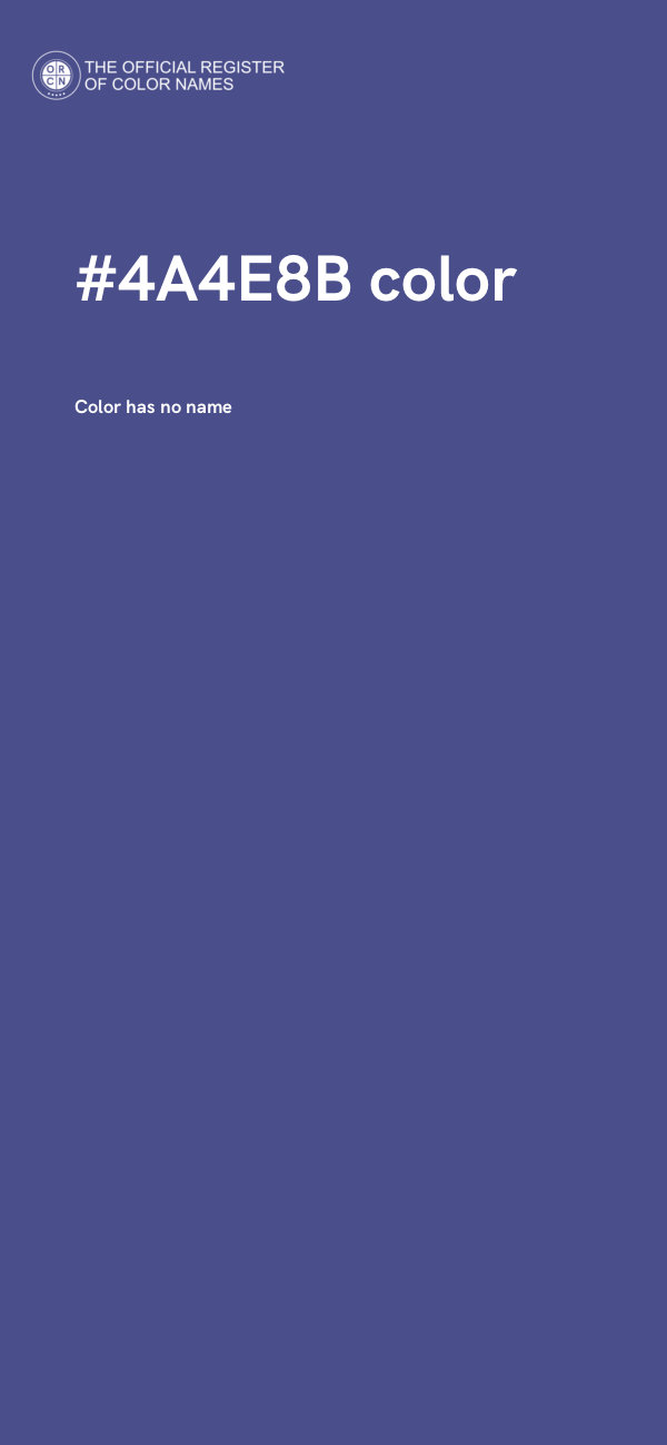 #4A4E8B color image