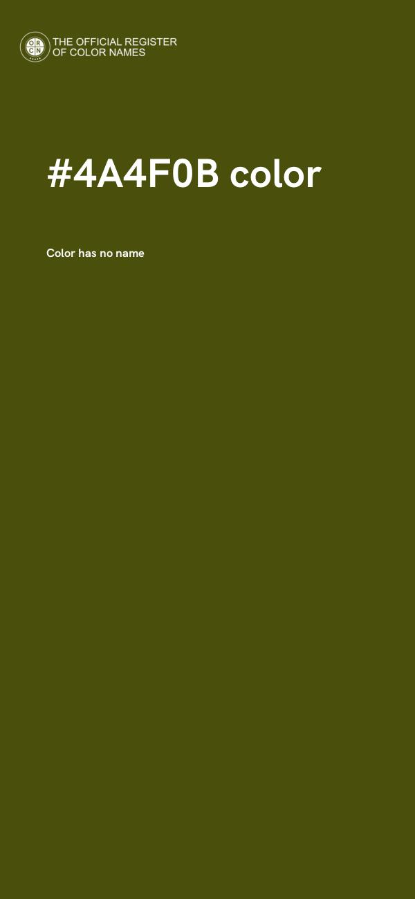 #4A4F0B color image