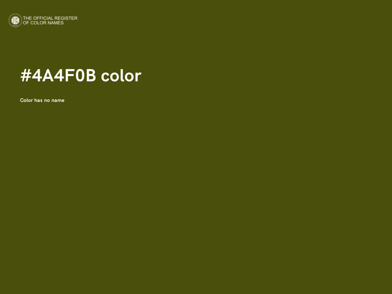 #4A4F0B color image