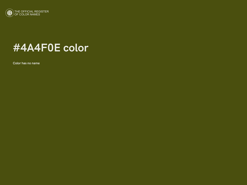 #4A4F0E color image