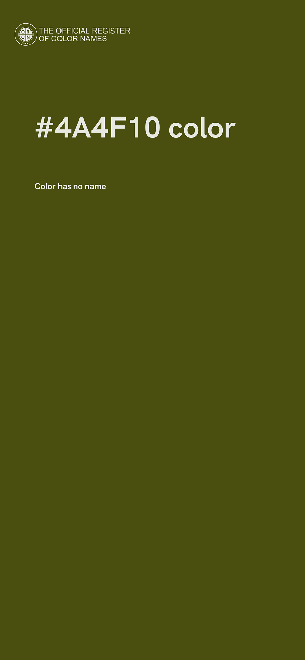 #4A4F10 color image