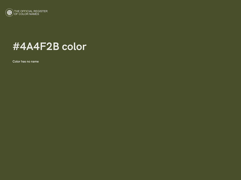 #4A4F2B color image