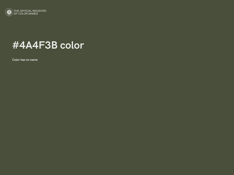 #4A4F3B color image