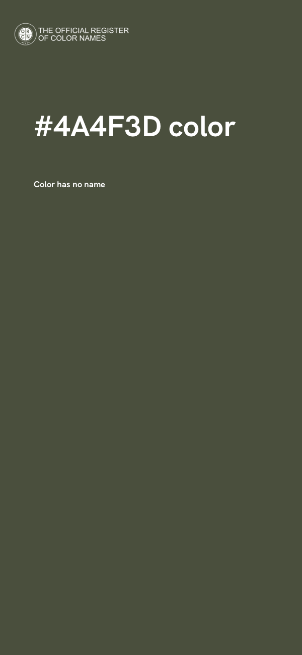 #4A4F3D color image