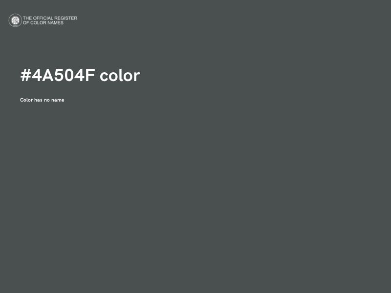 #4A504F color image
