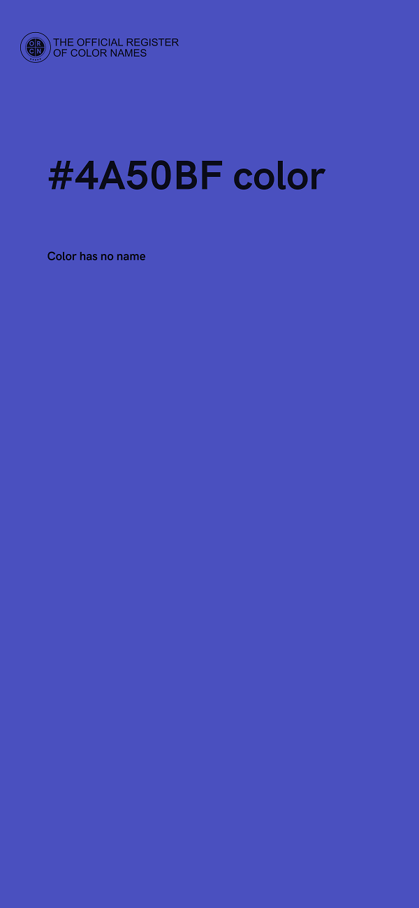 #4A50BF color image