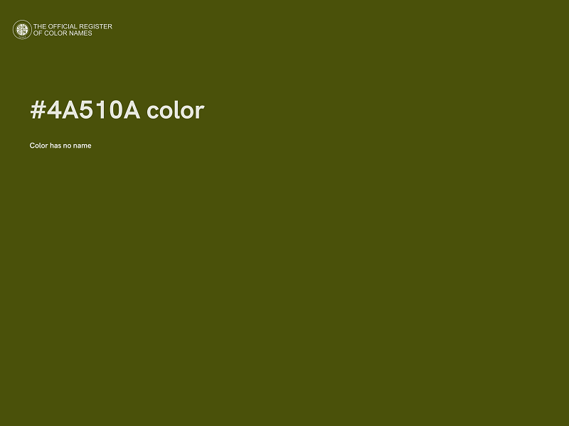 #4A510A color image