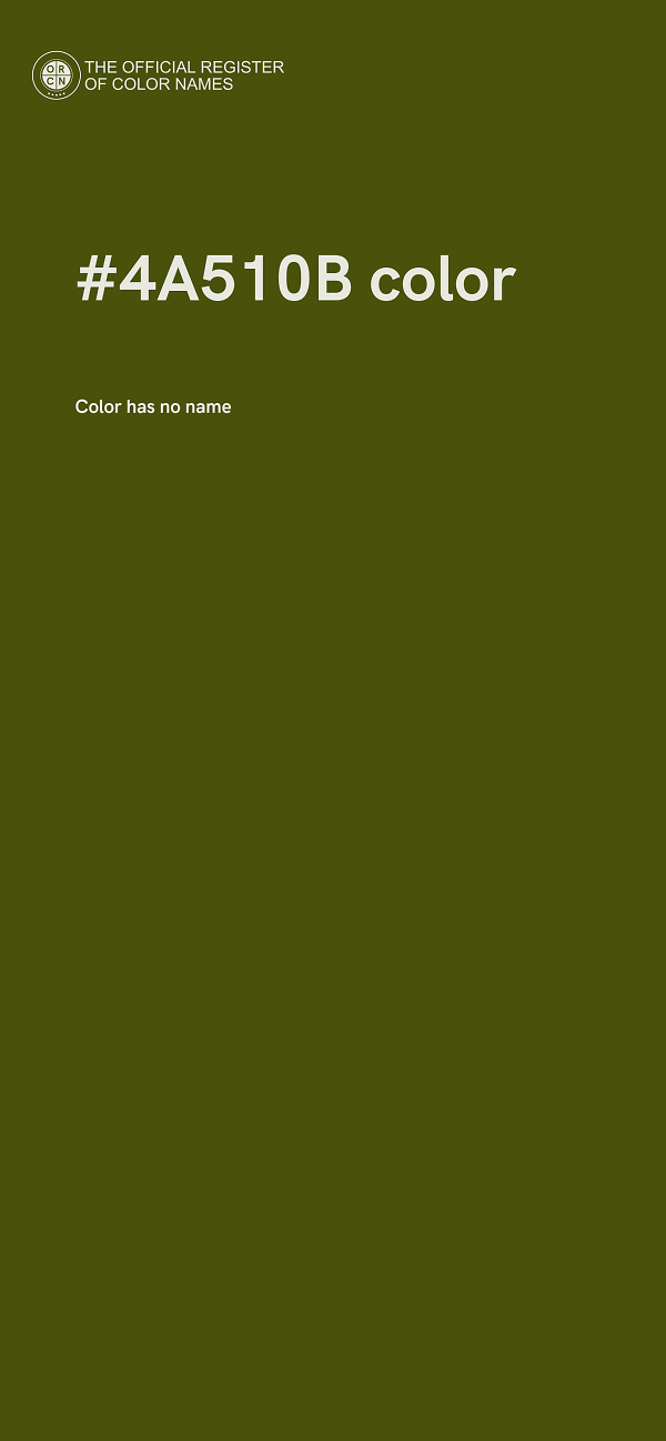 #4A510B color image