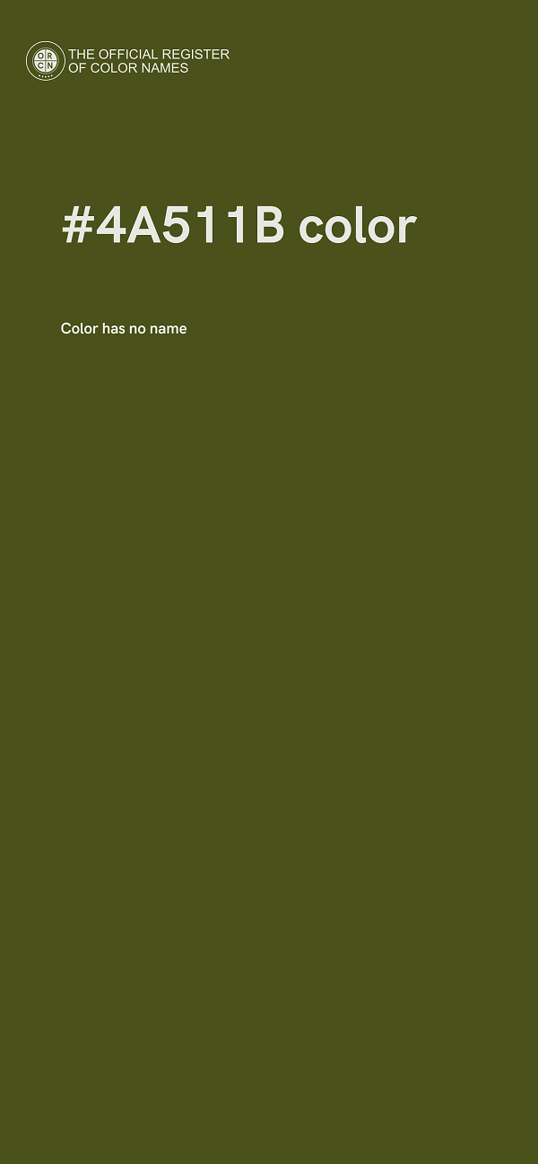 #4A511B color image