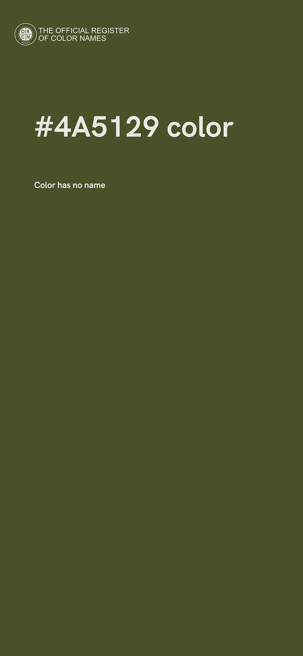 #4A5129 color image