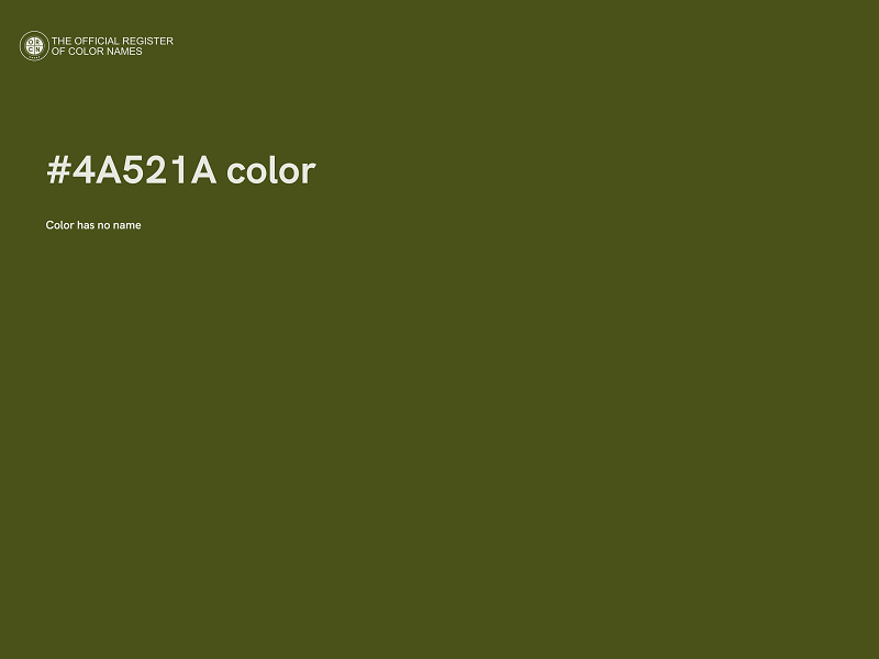 #4A521A color image