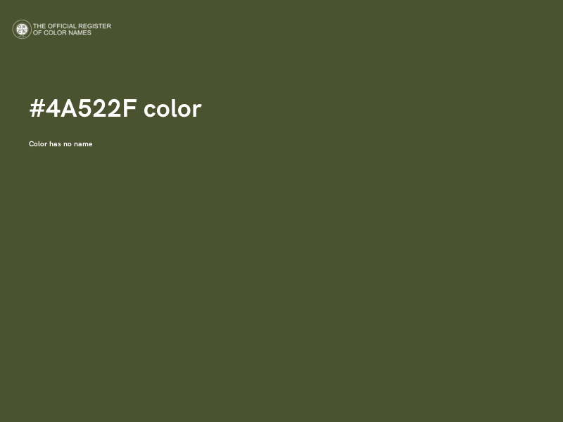 #4A522F color image