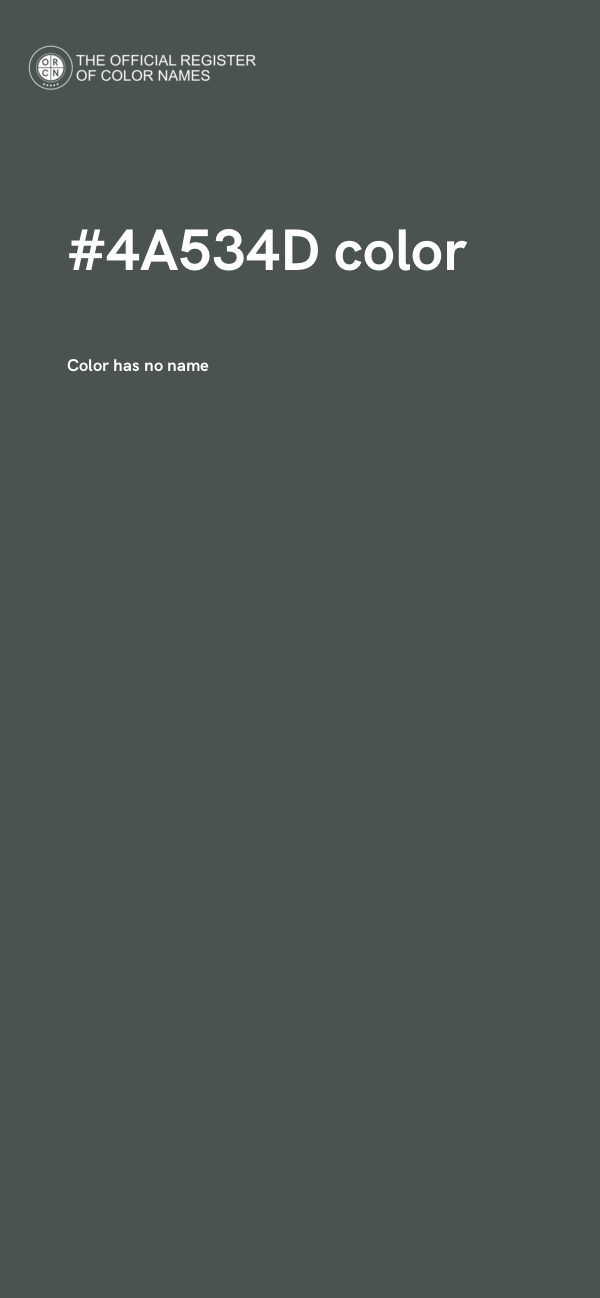 #4A534D color image