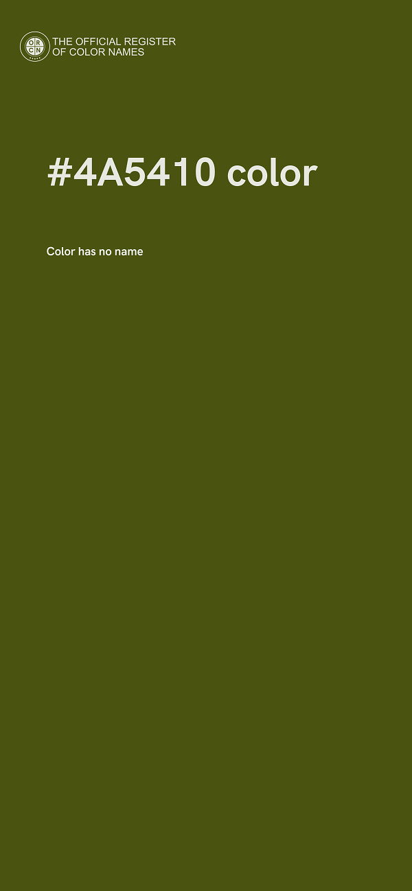#4A5410 color image
