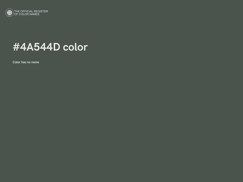 #4A544D color image