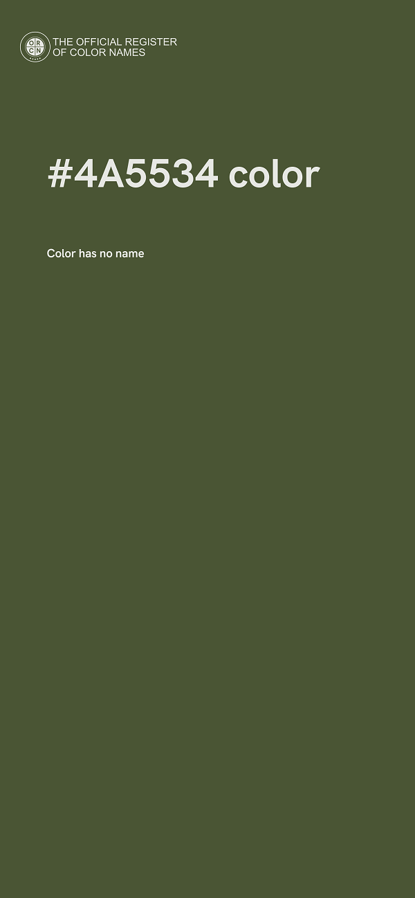 #4A5534 color image