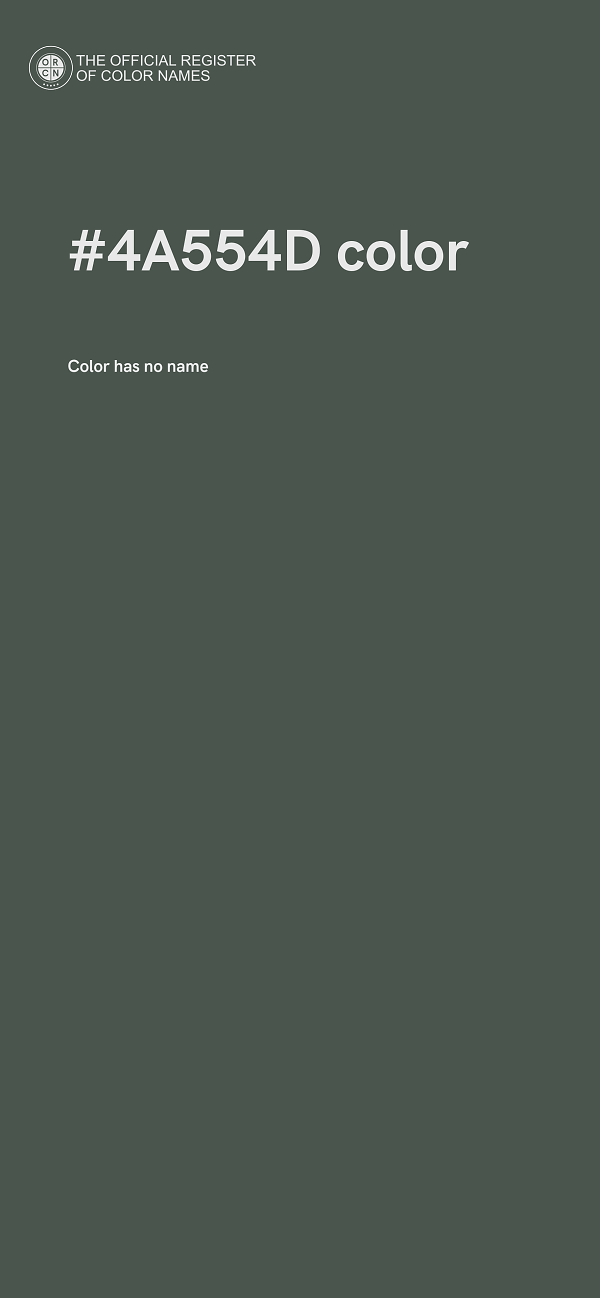 #4A554D color image