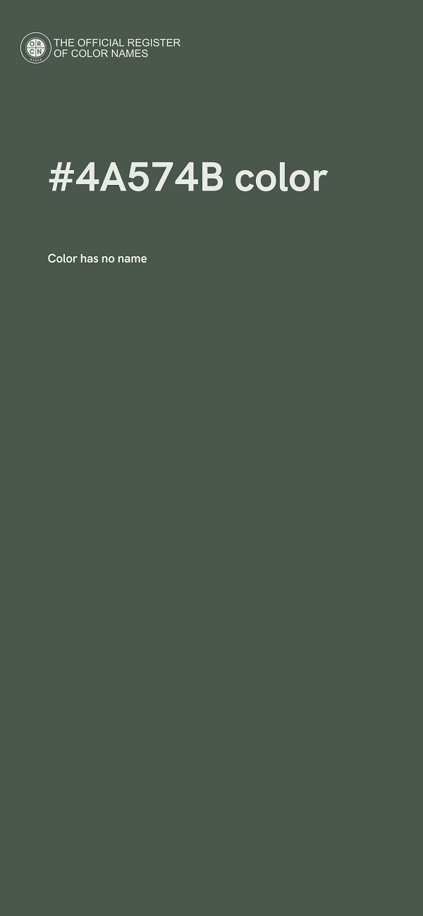 #4A574B color image